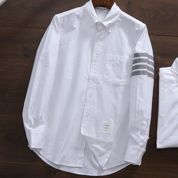 Thom Browne four-bar men's and women's long-sleeved shirts